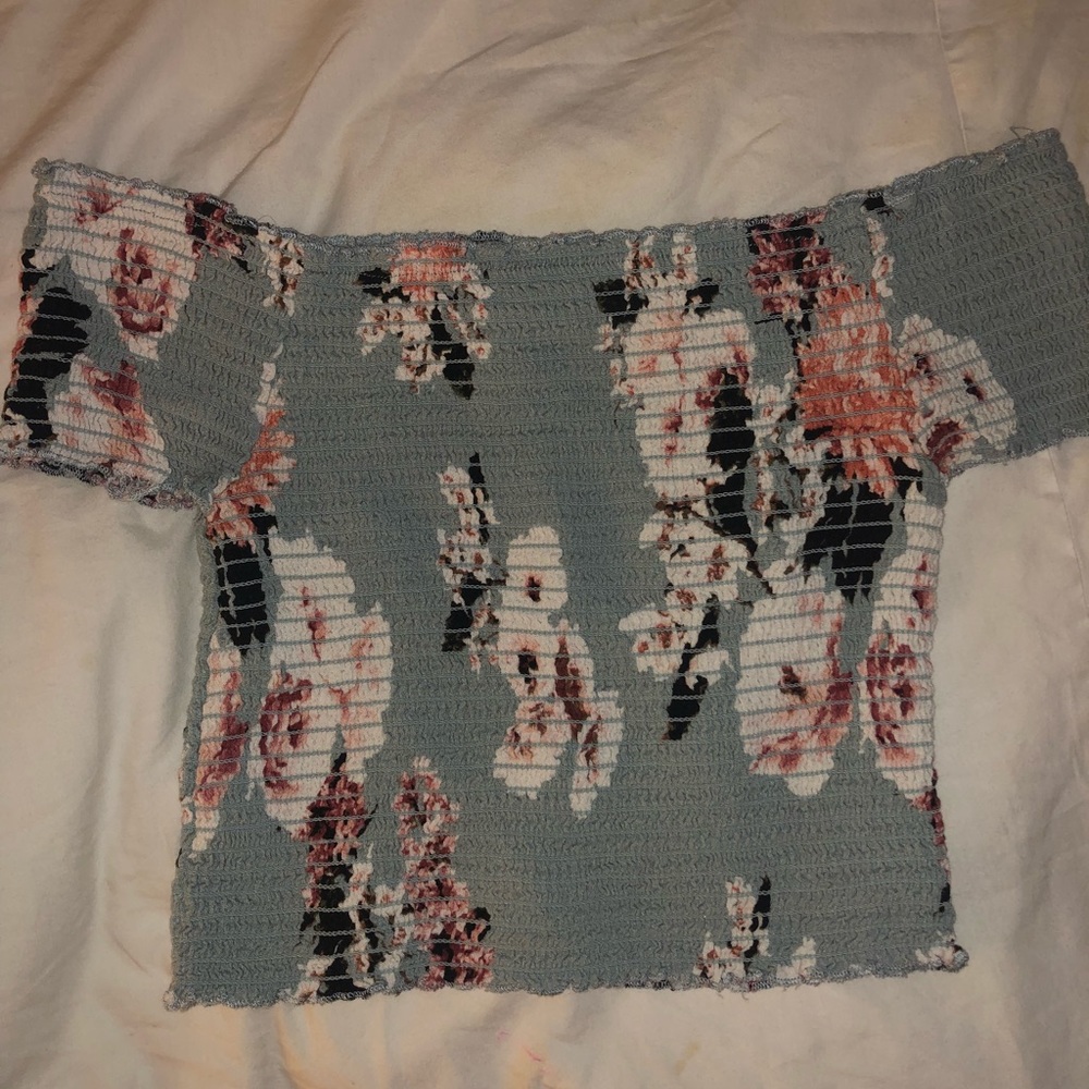Floral Off-The-Shoulder Crop Top